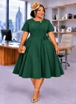 Women's Round Dresses - 5