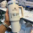 Insulated Stainless Steel Travel Mug with Handle & Straw - 2