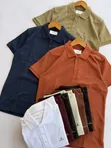 Classic Button Placket T-Shirts - 3
