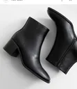 Women's Sleek Black Leather Ankle Boots - 2