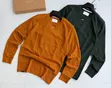 Long-Sleeved Plain Textured Crewneck T-Shirts - 2