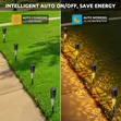 6-Piece Solar Garden Pathway Lights - Waterproof - 3