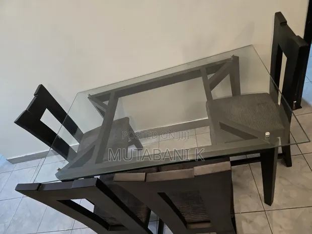 Glass Dining Set - Seats 4 - 1