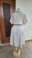 Women's Cream Vintage Dress (Size L) - 2