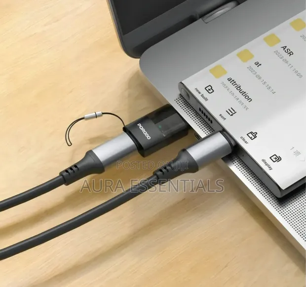 Porodo Minilink Transparent OTG Adapter USB-C to USB-A - 1