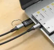 Porodo Minilink Transparent OTG Adapter USB-C to USB-A - 1