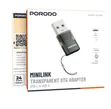 Porodo Minilink Transparent OTG Adapter USB-C to USB-A - 2