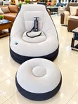 Luxury Inflatable Lounge Chair with Ottoman - 1
