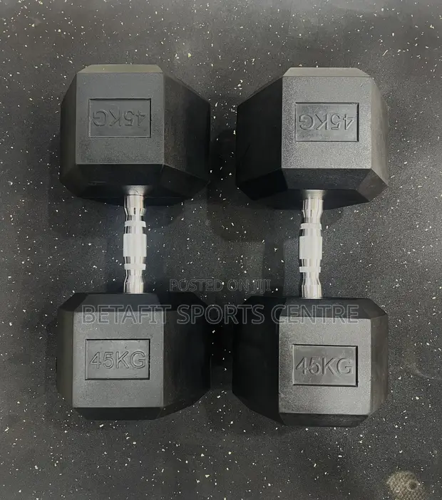 45kg Hexagon Dumbbell Pair - Brand New - 1