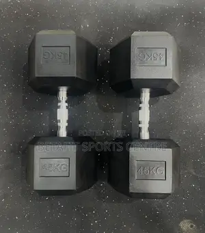 45kg Hexagon Dumbbell Pair - Brand New