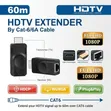 HDMI Extender over Cat 6 to Type C, 1080p, 60m - 1