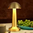 Gold-Colored Mushroom Dome Table Lamp - 1