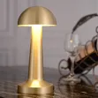 Gold-Colored Mushroom Dome Table Lamp - 3