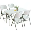 Portable Folding Dining Table and Chairs Set - 1