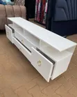 White TV Stand with Gold Knobs and Stand (Suitable for 85-inch TVs) - 3