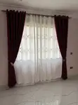 Plain Maroon Curtain Material Per Meter - 2