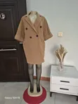 Women's Trendy Beige Trenchcoat (Size M) - 1