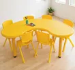 HerHome Kids Plastic Table and Chairs - Yellow - 1
