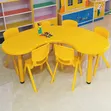 HerHome Kids Plastic Table and Chairs - Yellow - 2