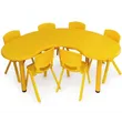 HerHome Kids Plastic Table and Chairs - Yellow - 3