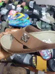Brown Cross-Strap Slide Sandals - 3