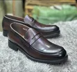Clarks Dark Brown Leather Penny Loafers - Men's Size 40-46 - 2
