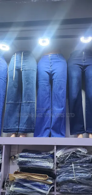 Women's Wide-Leg Jeans - Blue, Brand New