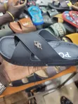 Black Cross-Strap Slide Sandals - 2