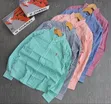 Long-Sleeved Button-Down Striped Polo Shirts - 2