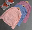 Long-Sleeved Button-Down Striped Polo Shirts - 3