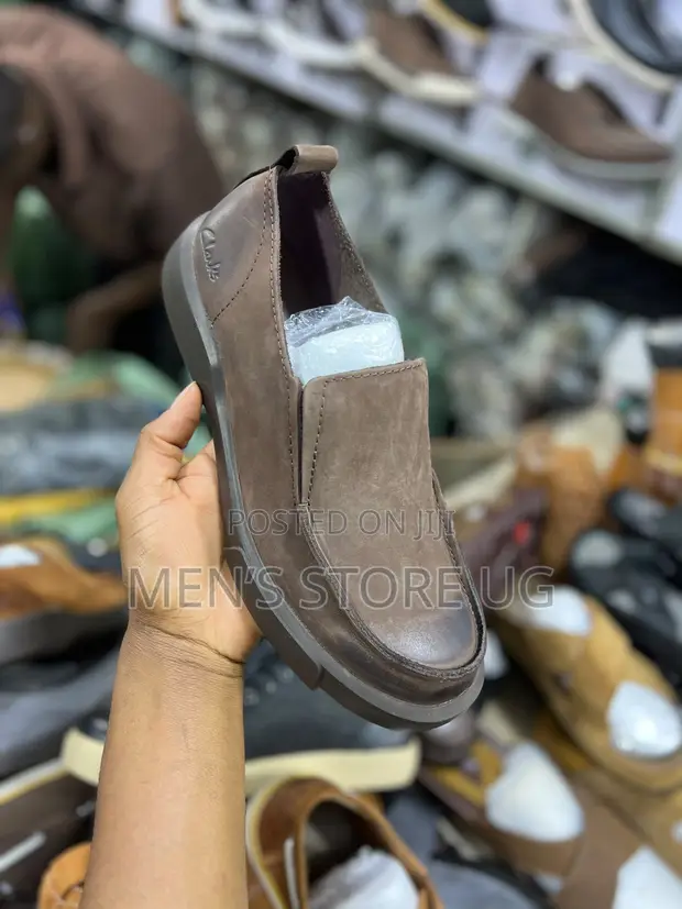 Clarks Casual Leather Slip-On Shoes - 1