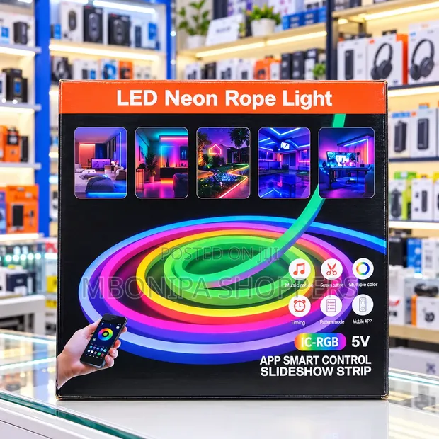 Smart RGB LED Neon Rope Light with App & Remote - 1