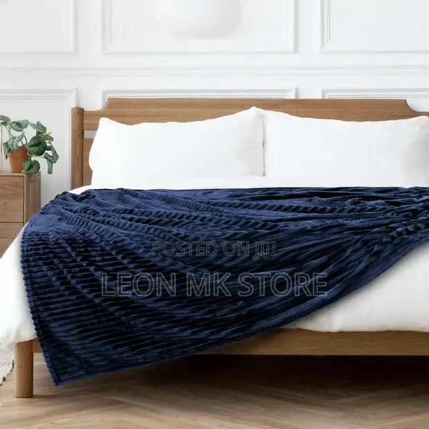 Soft Touch Navy Throw Blankets - 1