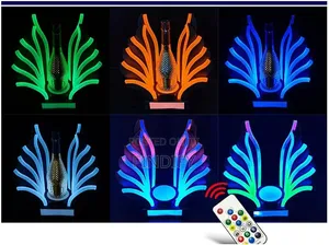Luminous Wine Bottle Display Stand with Champagne Gun LED
