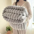 A&S Soft Ribbed Throw Blanket - Gray - 2