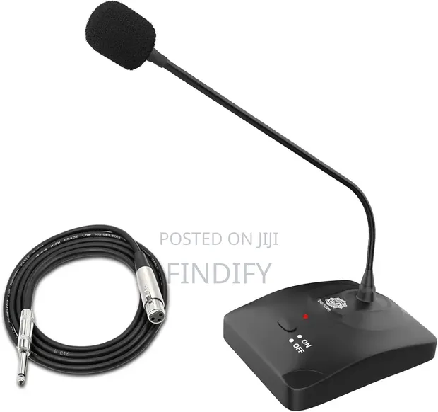 Condenser Gooseneck Podium Microphone 18" with ON/Off Switch - 1