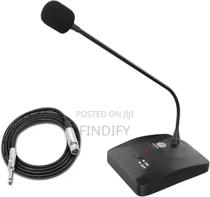 Condenser Gooseneck Podium Microphone 18" with ON/Off Switch