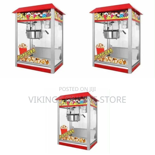Commercial Electric Popcorn Maker Machine with Red Roof - 1