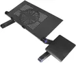 Adjustable Foldable Aluminum Laptop Table with Cooling Fan & Mouse Pad - 1