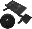 Adjustable Foldable Aluminum Laptop Table with Cooling Fan & Mouse Pad - 2