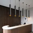 Modern LED Tube Pendant Light - Matte Black - 2