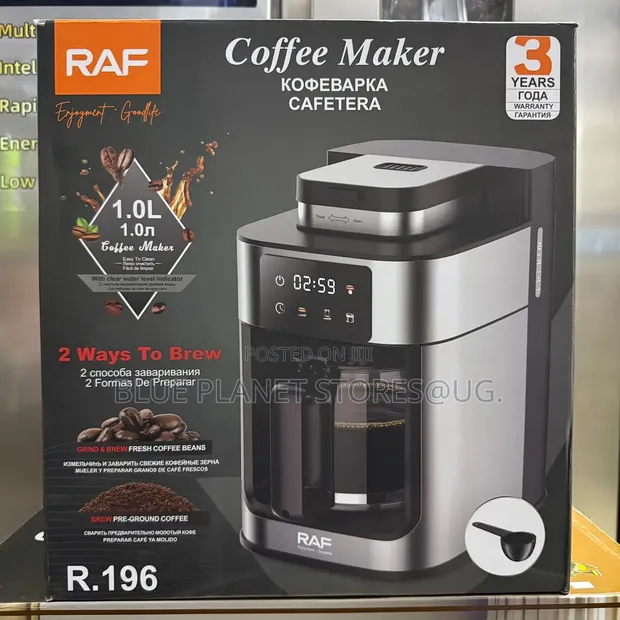 RAF 1.0L Coffee Maker with Grinder (Grind & Brew) - R.196 - 1
