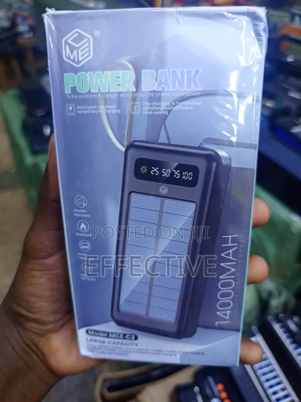 Portable Solar Power Bank - 14000mAh - 1