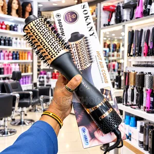 SOKANY 1400W Hot Air Brush Comb - Hair Dryer & Styling Brush