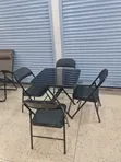 5 Piece Foldable Glass Table and Chairs - 2