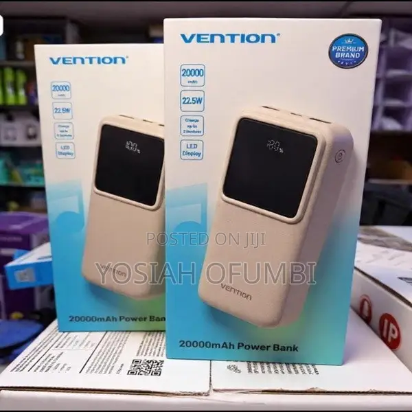 Vention 20000mAh Power Bank - White 22.5W - 1