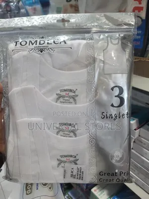 3-Pack TOMDECA Men's Cotton Singlets/Vests