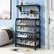 4-Tier Metal Shoe and Coat Rack - 2