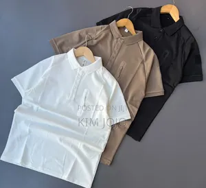 Classy Men's T-Shirts with Turn-Down Collar