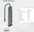 Green Lion 7-in-1 USB-C Hub - Gray - 2